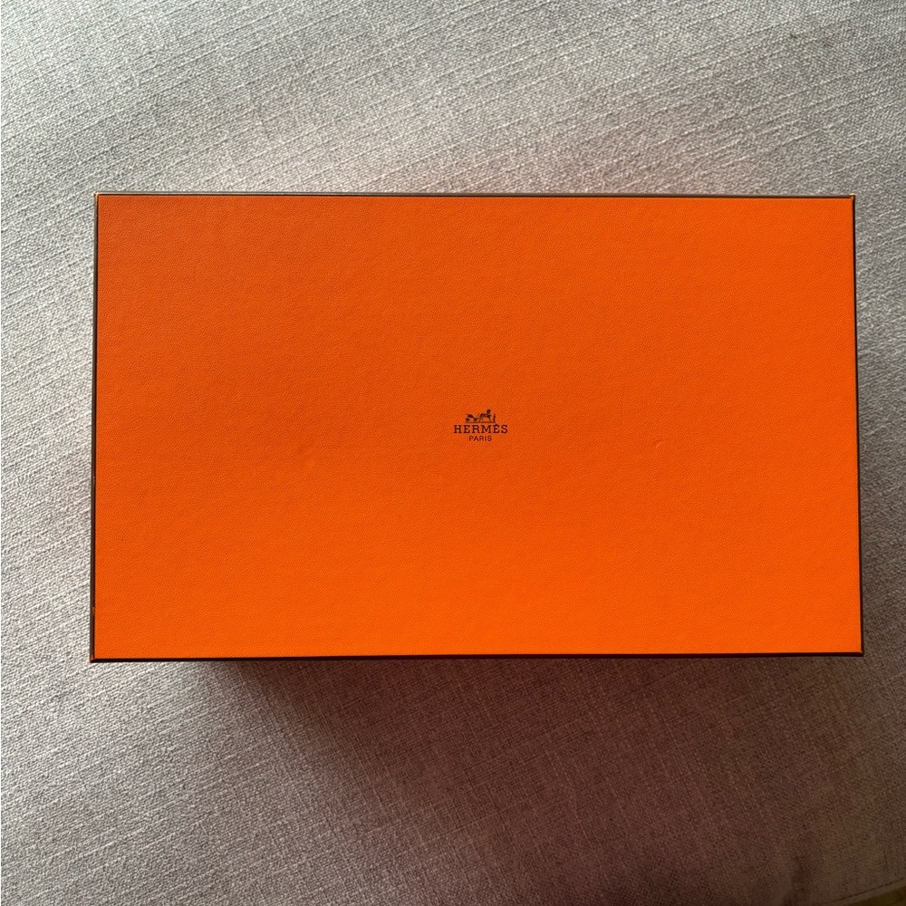 Hermes shoe box and 2 dust bags.
